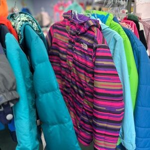 The North Face Multicolor Striped Snow Winter Coat